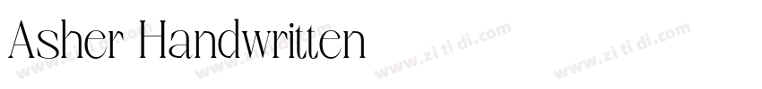 Asher Handwritten字体转换